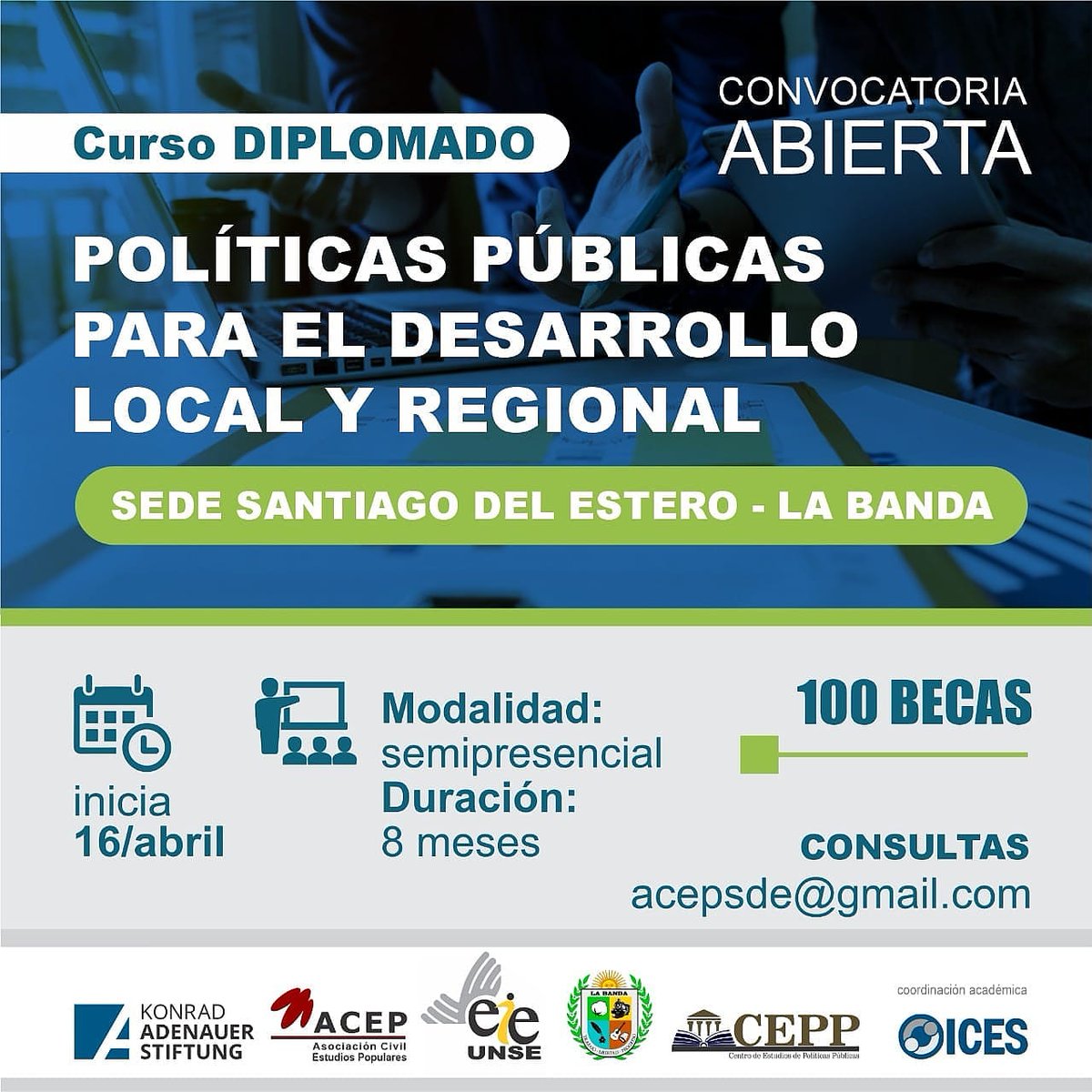 acepsantiago's tweet photo. #Diplomado   #MasyMejorFormaciónPolítica 
@acepnacional @KAS_Argentina @cepparg @UNSEoficial @munilabanda #Ices https://t.co/s9E8YiegKl