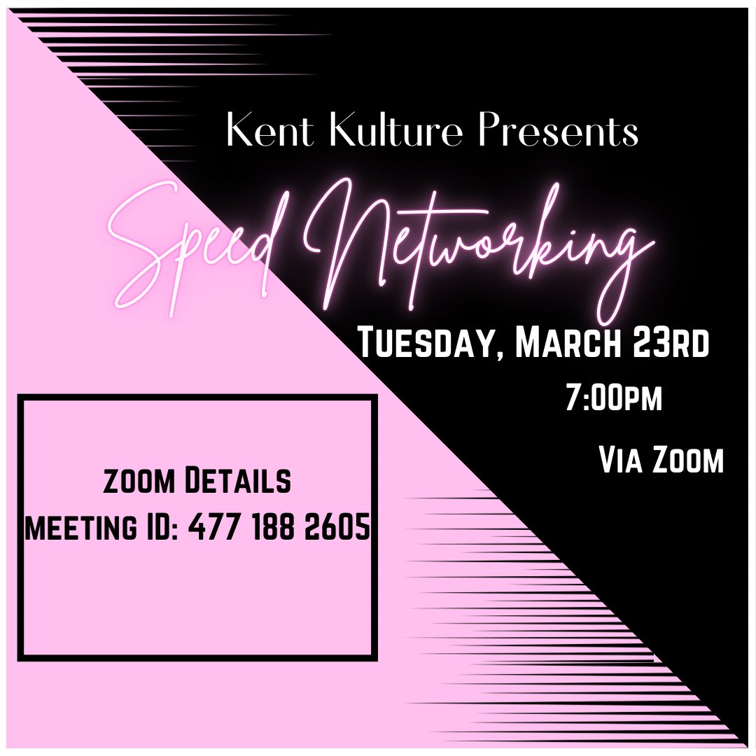 kentkulture's tweet photo. We in the middle of a whole panorama and we can only imagine how hard it’s been to network with most events not being in person! So we’re here to help! Join us on Tuesday, March 23rd for SPEED NETWORKING ‼️ https://t.co/Wterm6BJYu