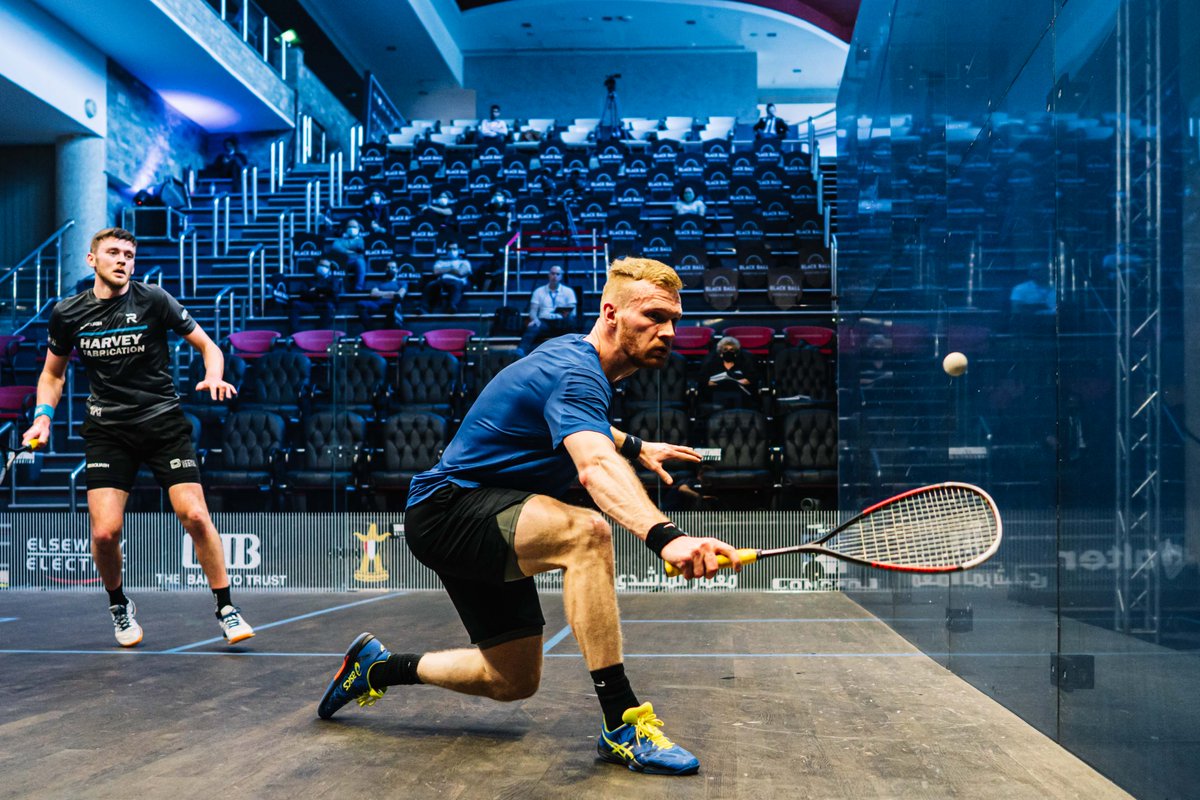 PSASquashTour's tweet photo. Result: CIB PSA @BlackBallSquash Open Men's RD2

🏴󠁧󠁢󠁷󠁬󠁳󠁿 [8] @JoelMakin beats @patrickroooney 🏴󠁧󠁢󠁥󠁮󠁧󠁿
3-2: 10-12, 11-2, 11-8, 9-11, 11-8 (75m)

#BlackBallOpen https://t.co/MAvffnkF3m