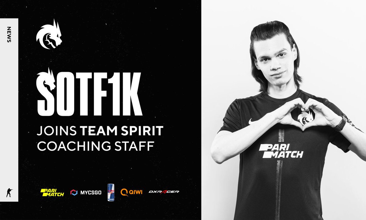 Our CS:GO roster has become stronger today - <a href="/dimasotf/">S0tF1k</a> joins our coaching staff!

 Read: tl.gd/n_1srkkcs

#SpiritCS #CSGO