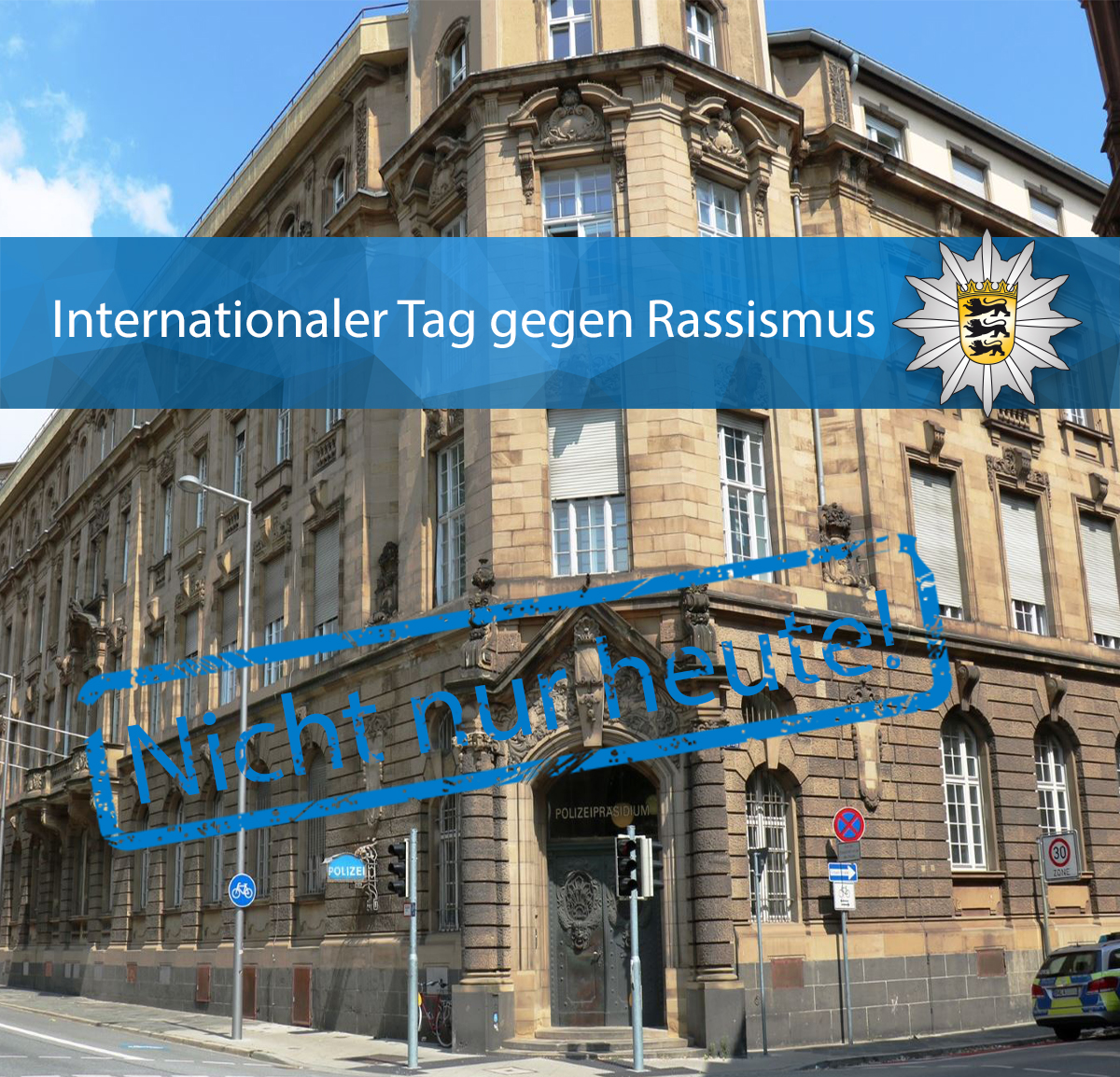 PolizeiMannheim's tweet photo. Heute ist #InternationalerTaggegenRassismus,
gegen #Diskriminierung und #Fremdenfeindlichkeit in jeglicher Form.
Aber natürlich stehen wir nicht nur heute, sondern jeden Tag ein für #Menschlichkeit, #Offenheit und #Toleranz. https://t.co/TixUy0LkEr