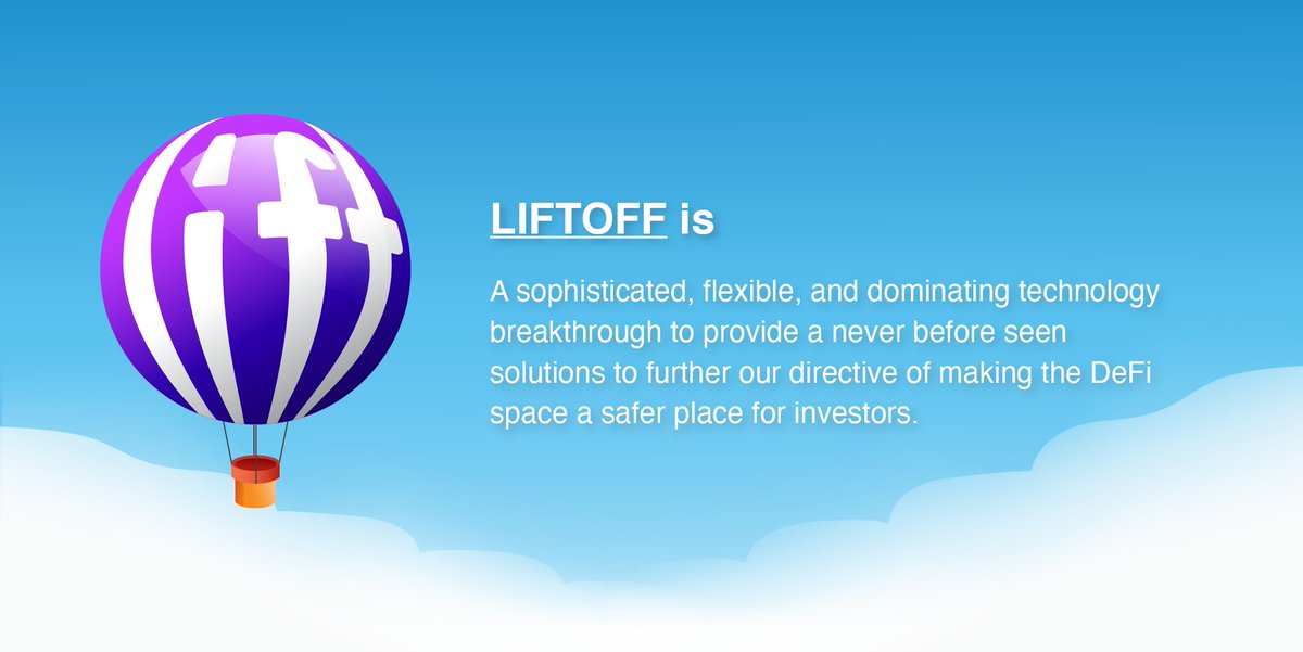 LiftoffEth's tweet photo. #LIFTOFF is the safest platform in existence on a technical level. It is an open platform that anyone can launch on. The Insurance will protect your deposit even from the most nefarious agents, but the full 100% coverage only lasts one week. 

#LIFT #launchpad #crashinsurance https://t.co/Bd3CeCR9ky