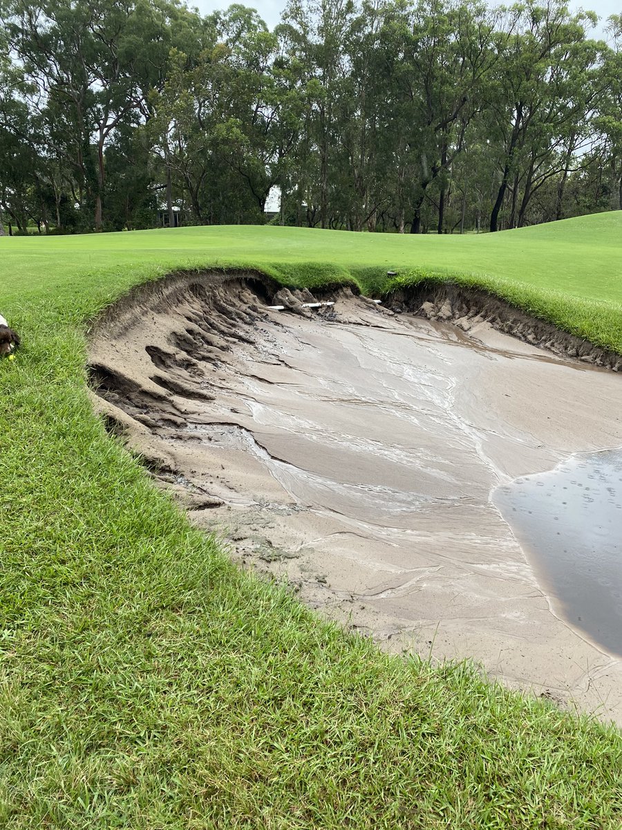 duncanbegley's tweet photo. @CaptainHorizons due to the unprecedented rain ( >400mm of rain) the grounds staff will struggle with the preparation of the course for the next little while. We apologise for the state of the course however we are giving everything we have to ensure golf goes ahead ASAP. https://t.co/LJZOManc3I