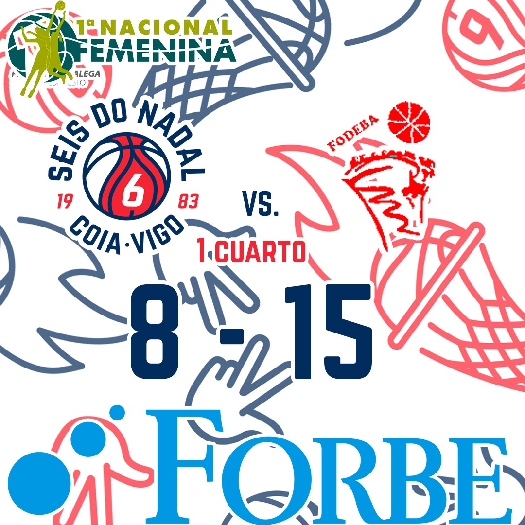 CBSeisNadalCoia's tweet photo. 🏀 Primeira Nacional Feminina

⏰ Final do primeiro cuarto:
@GrupoForbe Seis do Nadal 8️⃣
@fodebagijoncdb 1️⃣5️⃣

#GOS6IS #EquipoForbe https://t.co/T2AvxCRtCd