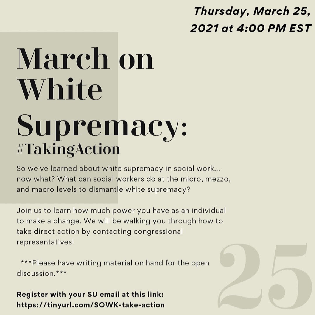 su_justice_club's tweet photo. Join us for our next meeting this Thursday at 4 P.M. EST! See flyers for details. Registration required. https://t.co/IcdB05gcF6

• #SuSocialWork @susocialwork https://t.co/4JXve29P5t