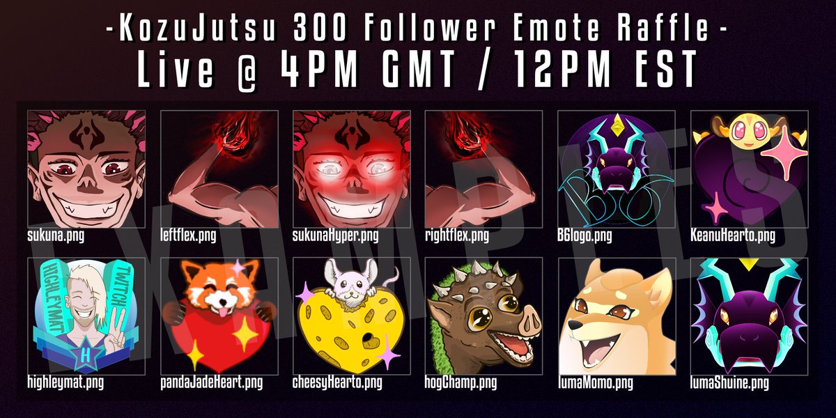 Tune in today for a chance to win a free emote sized piece of art! Don't have to be a streamer to enter! twitch.tv/KozuJutsu #art #raffle #twitch