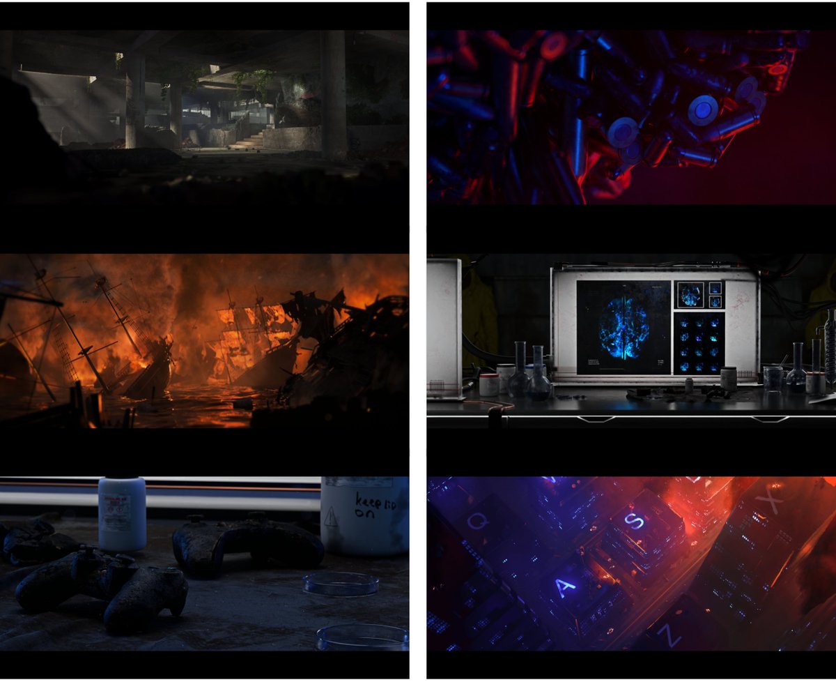 MaltheGHemmer's tweet photo. My film is slowly talking form, here is some screen grabs from some of the scenes. 
#motiondesign #redshift #c4d #cinema4d #mograph https://t.co/fAQ3m1VYiS