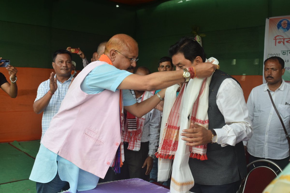 RanjeetkrDass's tweet photo. Glad to address the election campaign held today at #Margherita Assembly Constituency for our BJP Candidate Shri Bhaskar Sharma.
By observing the intense enthusiasm of the crowd, I am convinced that Bhaskar Sharma will play a key role in achieving our goal of #Mission100Plus https://t.co/pzqjeZ1DG2