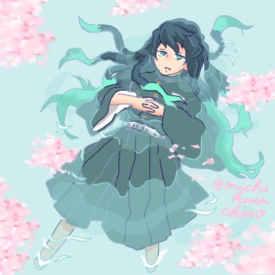 道草ちょこ🌱さんがTwitterに投稿した時透無一郎(鬼滅の刃)のイラスト。