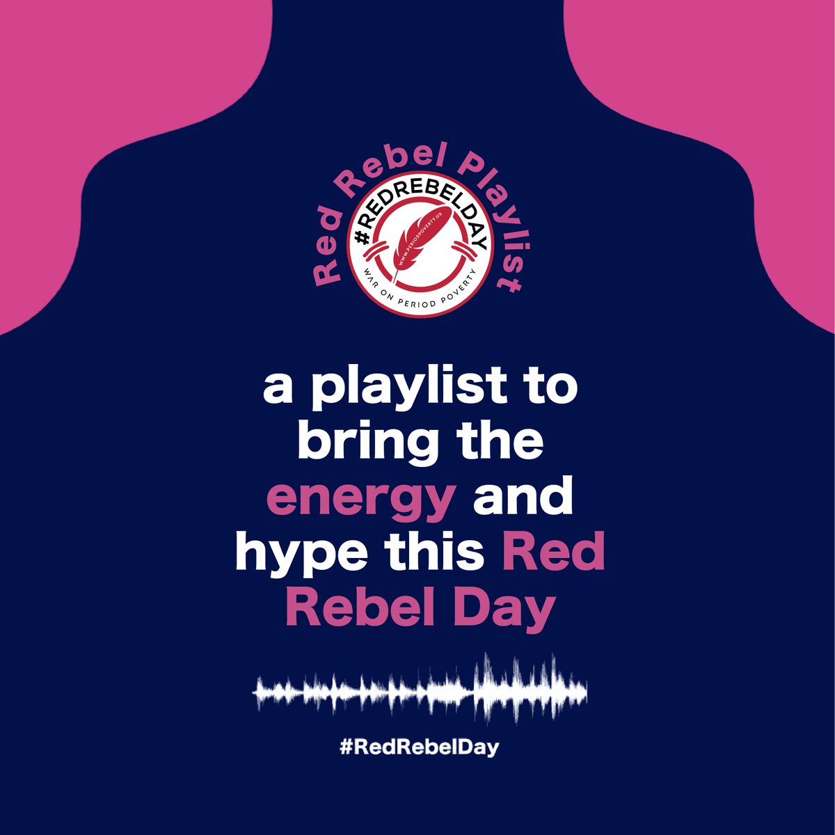 For our Big Red Rebel Day campaign, we have put together a playlist to get you hyped up whilst you're raising much needed funds to help end period poverty. 

Click here to have a listen: open.spotify.com/playlist/0kZbM…