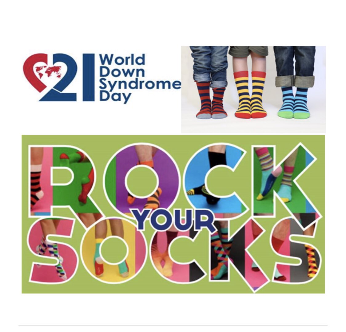 Today is #WorldDownSyndromeDay People across the globe will wear their most colorful socks to celebrate people w/ Down Syndrome &amp; remind us all to celebrate the things that make us each unique. Help us foster a community that celebrates #differences &amp; #inclusion #RockYourSocks