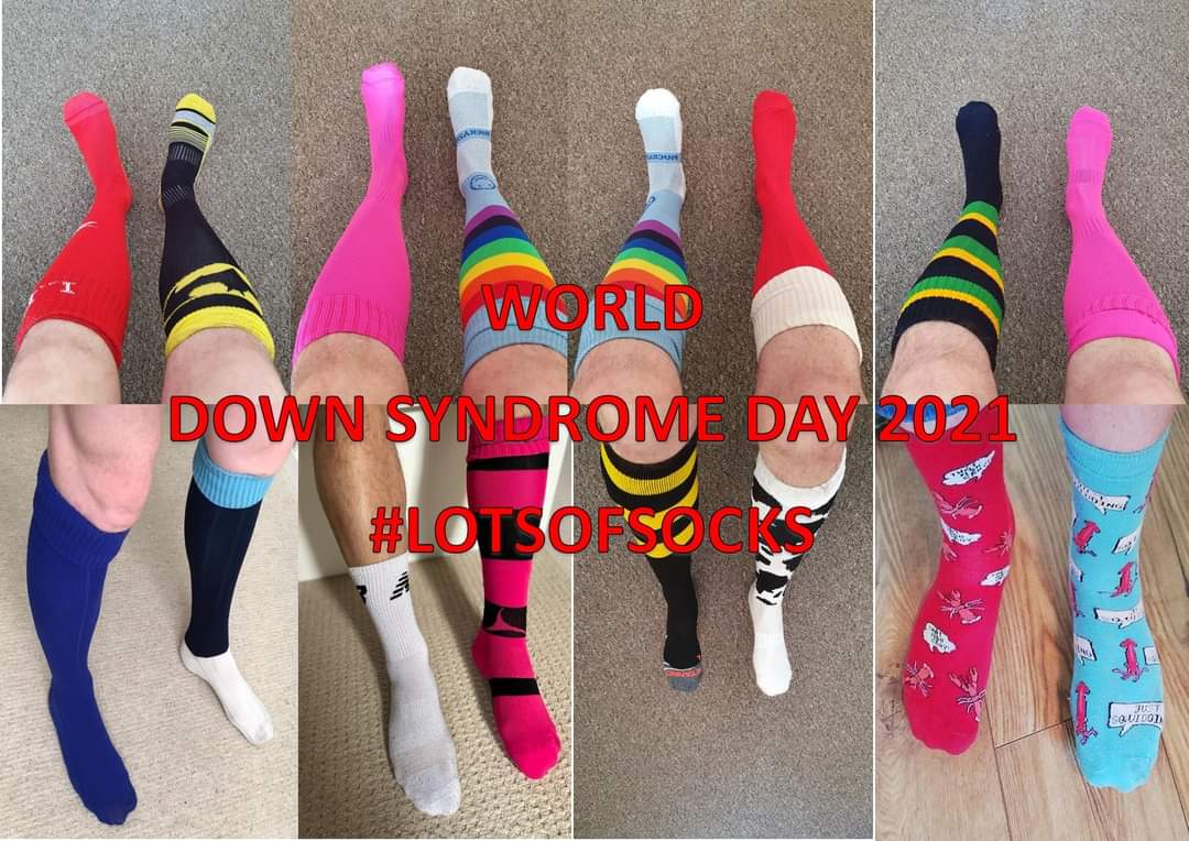 We'd like to wish all our Family Members, Friends and Team-mates around the globe a very happy Down Syndrome Day! And of course we are wearing our socks with pride! #worlddownsyndromeday #lotsofsocks #mixedabilityrugby #ashirtforeveryone #asockforeveryone