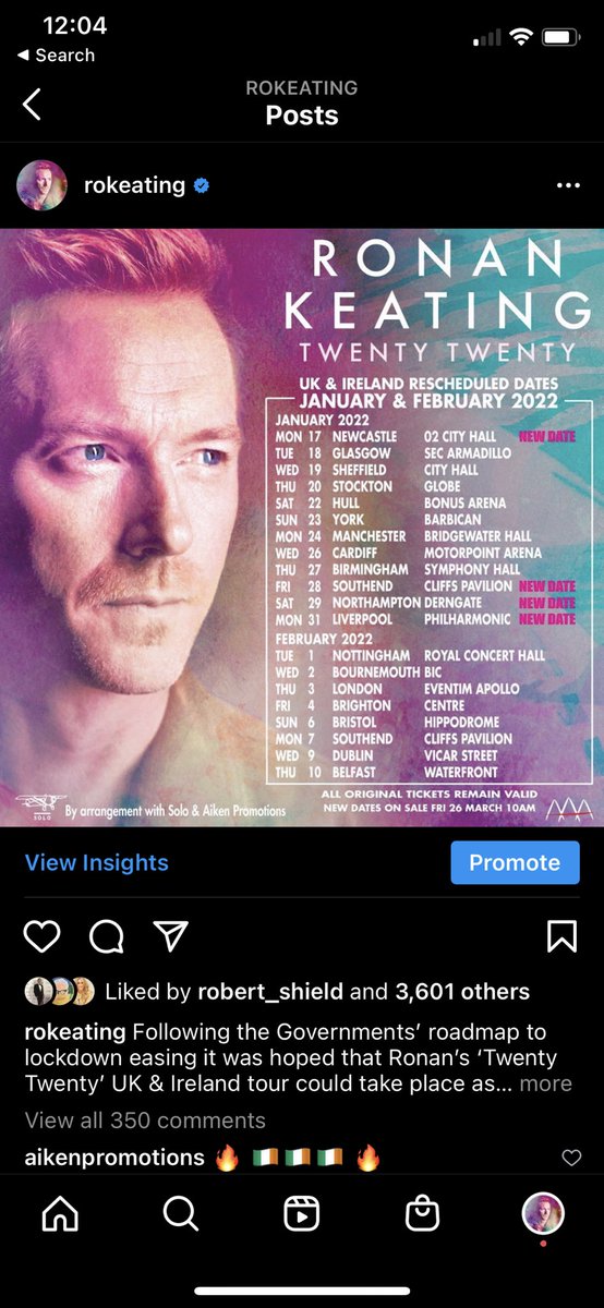 ronanofficial's tweet image. Following the government’s roadmap out of this I had hoped to tour in June   Sadly it’s not going to be possible. I have had to reschedule to January 2022. Everyone with tickets please hold onto them as they will still be valid in Jan/Feb. #Twentytwentyintwentytwentytwo