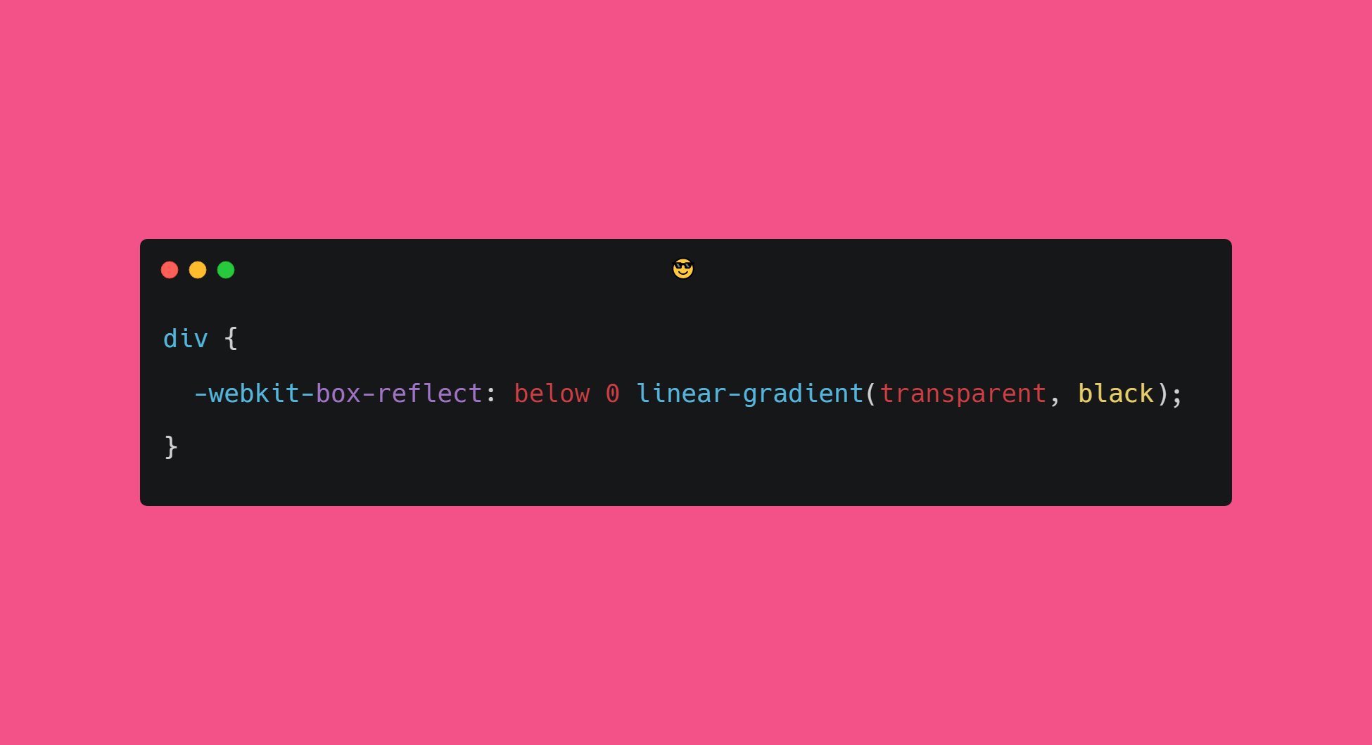 Pratham on X: "CSS is Cool 🎨 The -webkit-box-reflect CSS property lets you reflect the content of an element in one specific direction. https://t.co/xrv9So45tp" / X Pratham on X: "CSS is Cool 🎨 The -webkit-box-reflect CSS property lets you reflect the content of an element in one specific direction. https://t.co/xrv9So45tp" / X