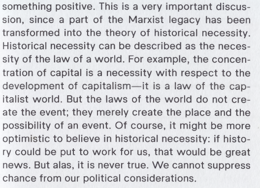 heavanswitch's tweet photo. Alain Badiou on Historical Determinism https://t.co/YAcVc4Q5qF
