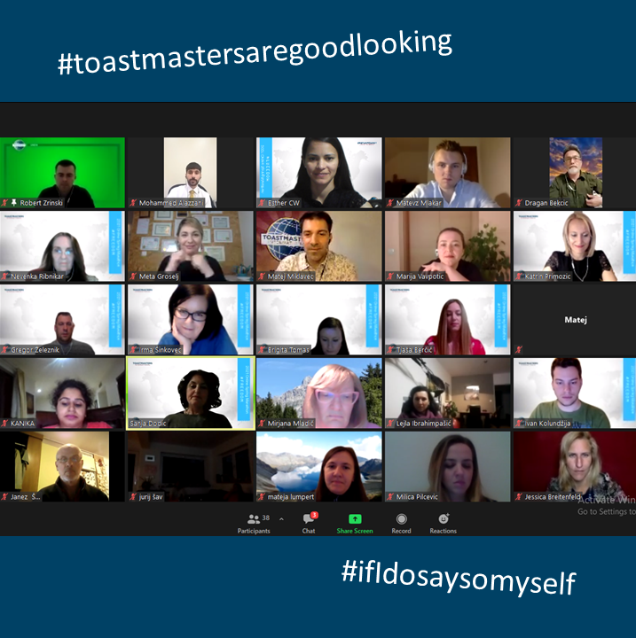 TmSarajevo's tweet photo. Absolutely rocking playlist🎶 during breaks. A DJ at every meeting should be Toastmasters’ Law.
Tjasa led us in a choreo’d dance💃. Can NOT get over how original and cool these people are. 
Spectacular workshops on not being afraid to ask, and on using Pathways 🤩 https://t.co/PNGqQjrmRt
