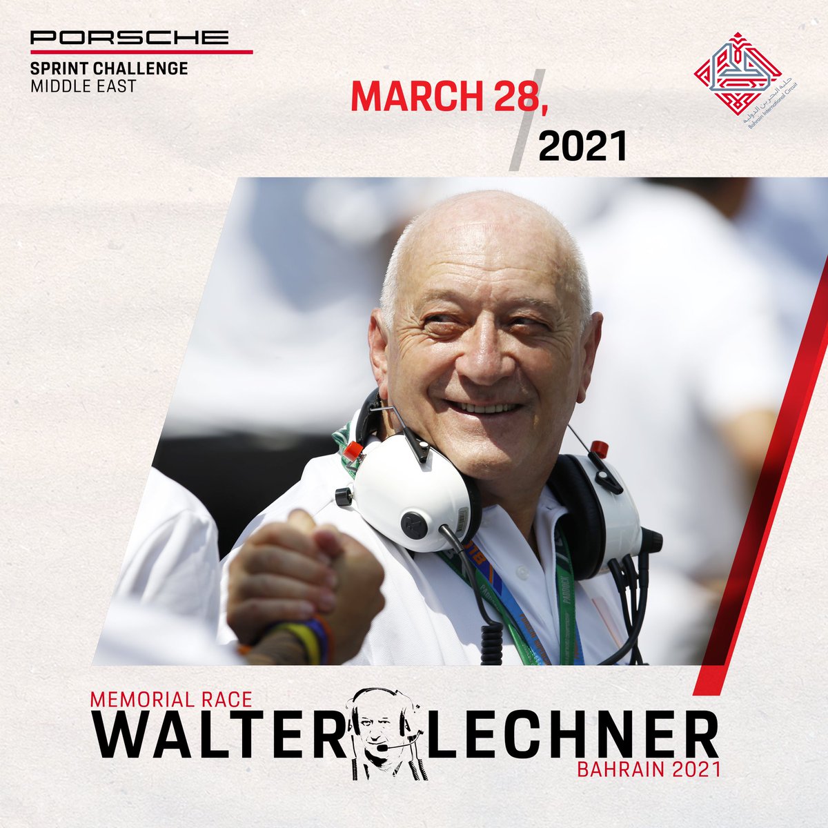 PorscheSprint's tweet photo. One week to go! 🏎🏁
#MemorialRaceWalterLechner #BahrainInternationalCircuit
#BahrainGP #F1 #SupportRace #PorscheSprintChallenge #MiddleEast #PSCME #LechnerRacing #PMSC #PSCCE #Porsche #CarreraCup #PCCD #PCCF #RacerForever #RememberWalter https://t.co/8HSCZsYXsS