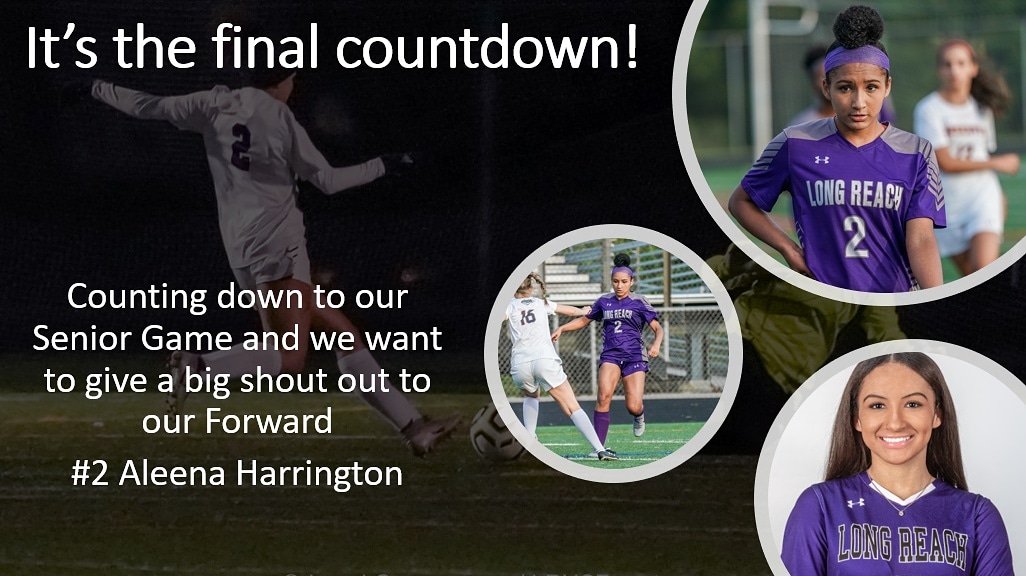 A big thank you for your speed and determination each and every game during your 3 years with the LRHS Girls Varsity ⚽️ program 
Aleena! 
💜Senior Game -Thursday March 25💜