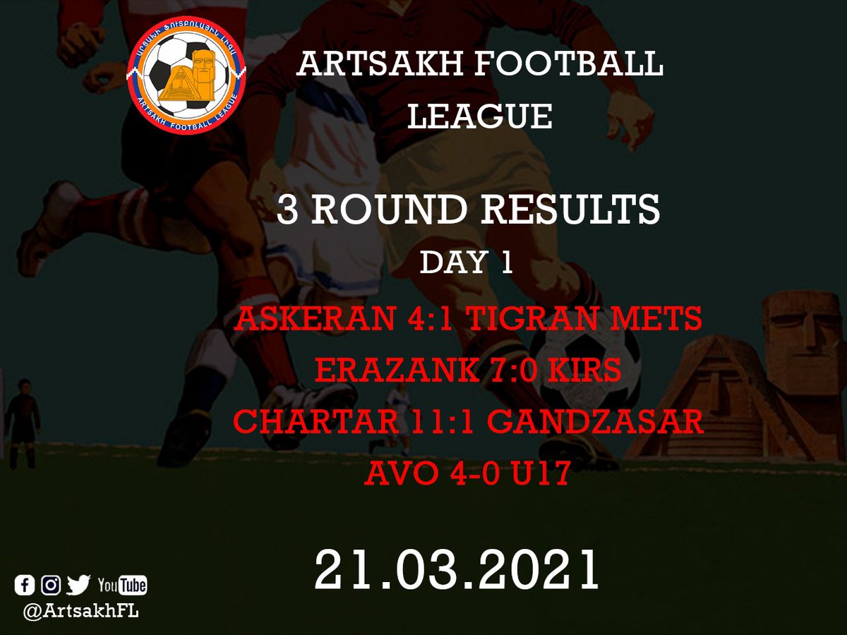 Today’s results 🔥 
❗️Jraberd - MC (peacekeepers) match was postponed 📢