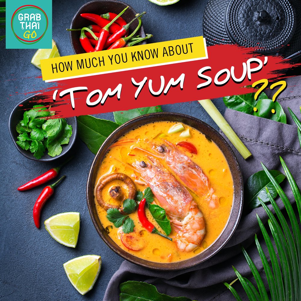 This soup has been a hugely popular Thai cuisine. Literlaly translated ‘TOM’ mean boil and ‘YUM’ mean mix (spicy food), so it is ‘TOM YUM’ the spicy soup! 🍜🍤

#MealKit #Lockdown #Newbie #EasyCooking #PadThai #GreenCurry #ThaiFood #GrabThaiGo