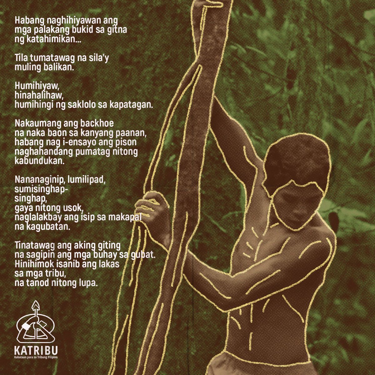 katribu_natl's tweet photo. Ngayong Pandaigdigang Araw ng Kagubatan, ating balikan kung bakit nga ba kailangang patuloy na bigyang-halaga ang bahaging ito ng kalikasan. Atin ding gunitain ang mga pangunahin at tunay na nangangalaga sa kanila.

#InternationalDayofForests
#DefendEnvironmentDefenders https://t.co/GQUz721W8q