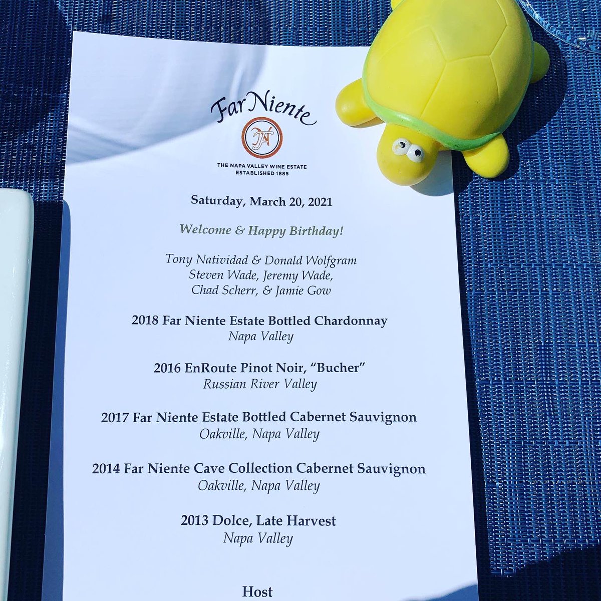 TravelinTurtle's tweet photo. Had a great afternoon, wine tasting. Thank you @farnientewinery @girardwinery @chmontelena  for your hospitality! #thisis40 #birthdaytrip #anotherbraveadventure #travelinturtle #winetasting🍷 #drunkturtle #limo https://t.co/XxBnMkG5sk
