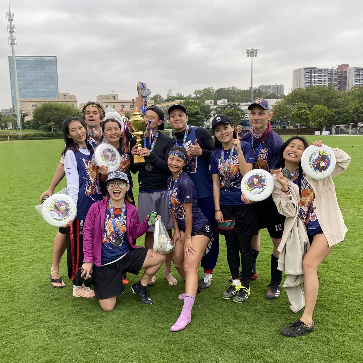 ZenShenzhen's tweet photo. Congratulations! Shenzhen Zen, a well deserve championship at Shenzhen Open 

https://t.co/zCM6y5oT5S

#thatsmags #shenzhenparty 
#ultimatefrisbee #frisbee 
#shenzhen  #shenzhenultimatefrisbee
#shenzhenzen #ultimate  #chinafrisbee #pickupultimate #shenzhenultimate https://t.co/2Yt4R3JMhQ