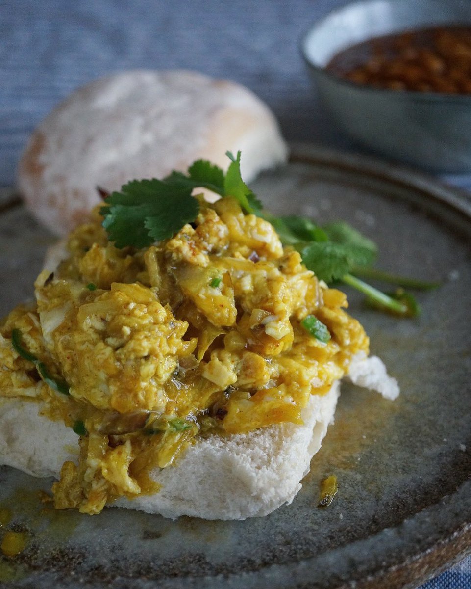 FoodWranglers's tweet photo. @Dishoom inspired breakfast. Acuri with masala beans #SundayMorning #breakfast #eggs #recipe https://t.co/Q4ee7v7vEe