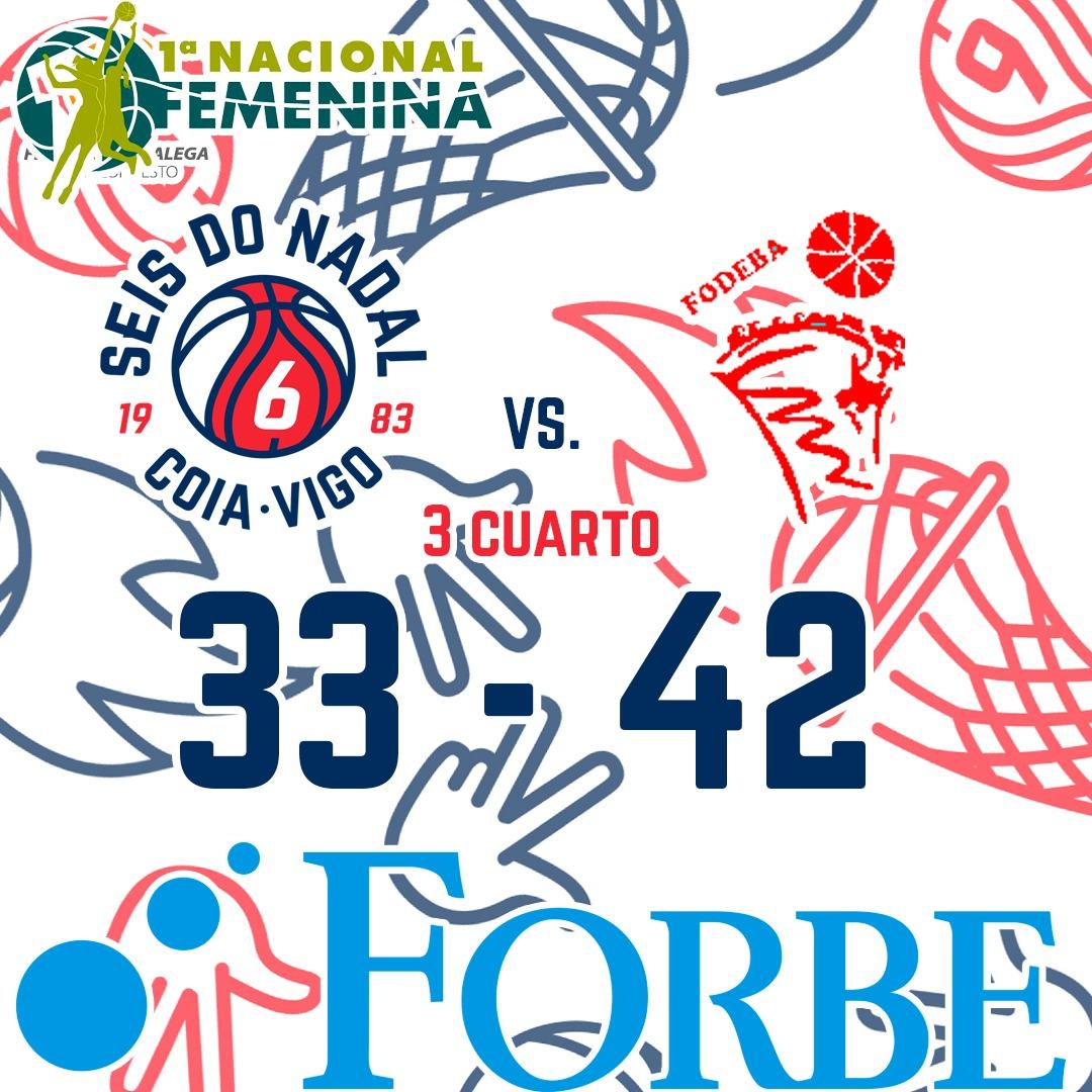 CBSeisNadalCoia's tweet photo. 🏀 Primeira Nacional Feminina

⏰ Final do terceiro cuarto:
@GrupoForbe Seis do Nadal 3️⃣3️⃣
@fodebagijoncdb 4️⃣2️⃣

#GOS6IS #EquipoForbe https://t.co/qlBjsWUeKs