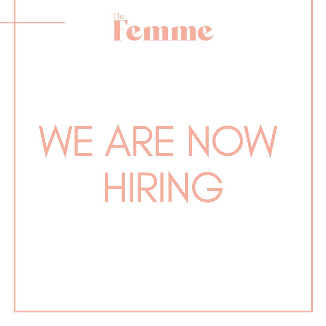 thefemmeuk's tweet photo. The Femme are now looking for new writers to join our team as we expand our mag. We are looking for:
🤍 Beauty writers 
🤍 Fashion writers 
🤍 Entertainment writers 
🤍 Features writers https://t.co/0iyG57LmDs