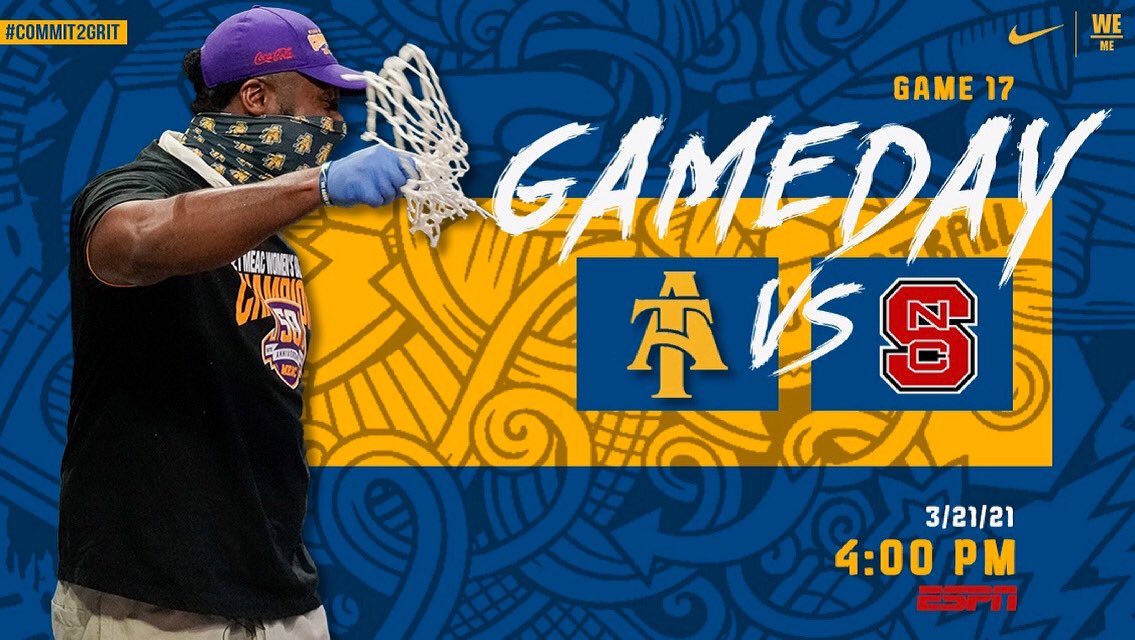 LadyAggieBall's tweet photo. 🚨‼️IT’S GAME DAY‼️🚨
#WeAboveMe #Commit2Grit #StartToFinish #BeatNCSU
📆  Sunday, March 21, 2021
⌚️ 4PM (EST)
🆚 North Carolina State University 
📍 Texas State University (Strahan Arena)
📺 ESPN https://t.co/0QZrykANiE