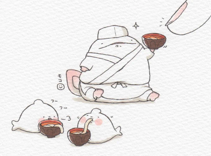 オオサンショウウオ、こだわり素うどんお待ち! 