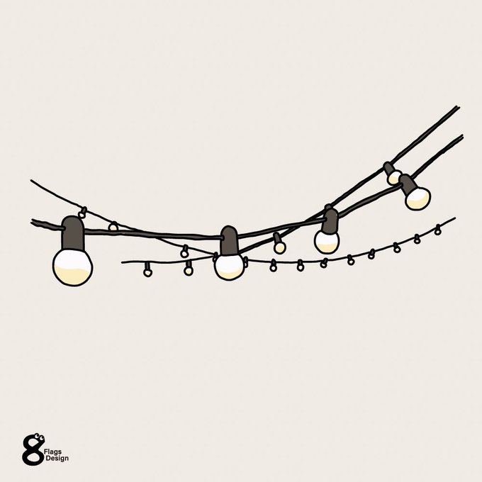 電飾のガーランド 無料イラスト素材です こういうのスゴい好き ウットリドリーミ ベクターシェルフのイラスト