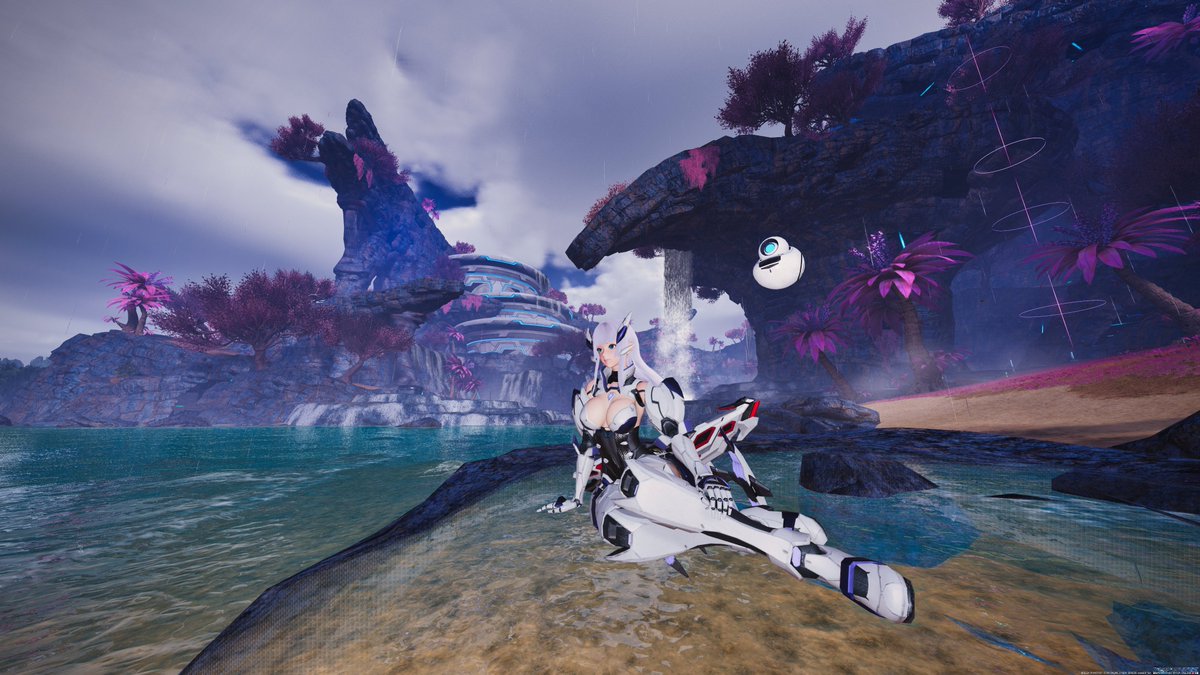 panda180's tweet photo. ねことか風景
広角で寄ったときにオブジェクトが消える(4枚目)の、プレイ時見やすいようにしてるんだと思うんだけど、写真撮るときだけ無効に出来ないかな。
※スクショ＋Luminar AIで色調補正
 #PSO2NGS https://t.co/RUtEYbZ0ES