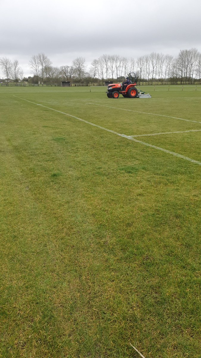 TarletonFC's tweet image. Busy morning down at Carr Lane. 

Main pitch &amp;amp; 9v9 pitch marked out 👍🏻⚽️

New mower got a run out as well!! Look at those stripes 😍😍😍

8 days to go until the return of football 👍🏻⚽️🔴⚪
