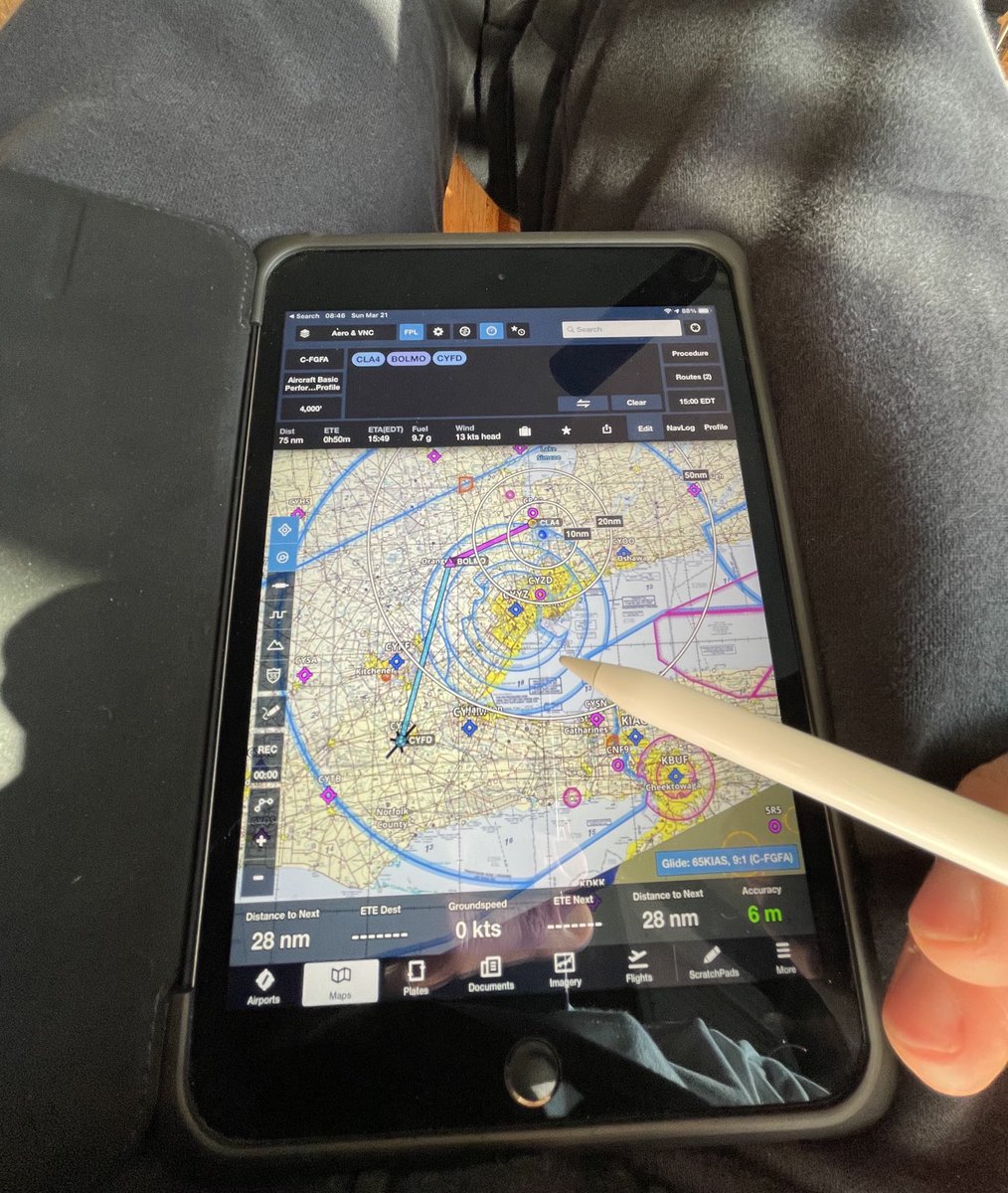 ⁦Coffee, sunshine and feet up flight planning for later today — and people still ask if anyone misses paper! 🤷‍♂️ Ha ha ha. ⁦⁦<a href="/ForeFlight/">foreflight</a>⁩
