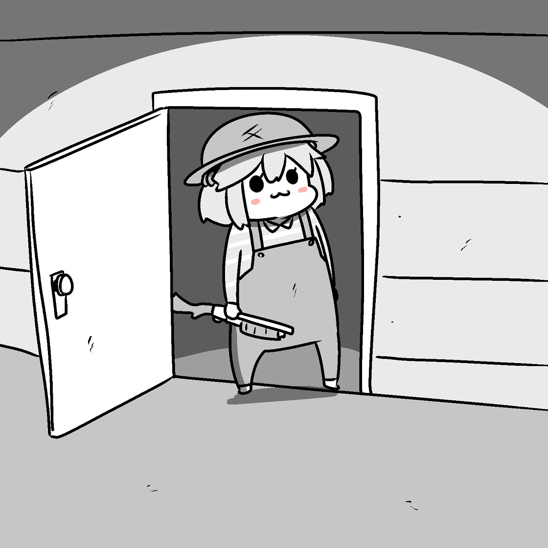 余所から来た新しい提督を監視している漣 