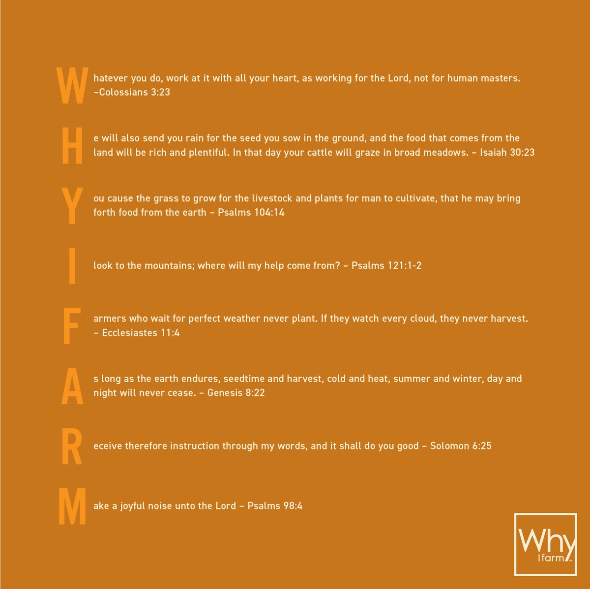 As we approach planting season, here's a reminder:

God's got it. 

#whyifarm #sundayschool