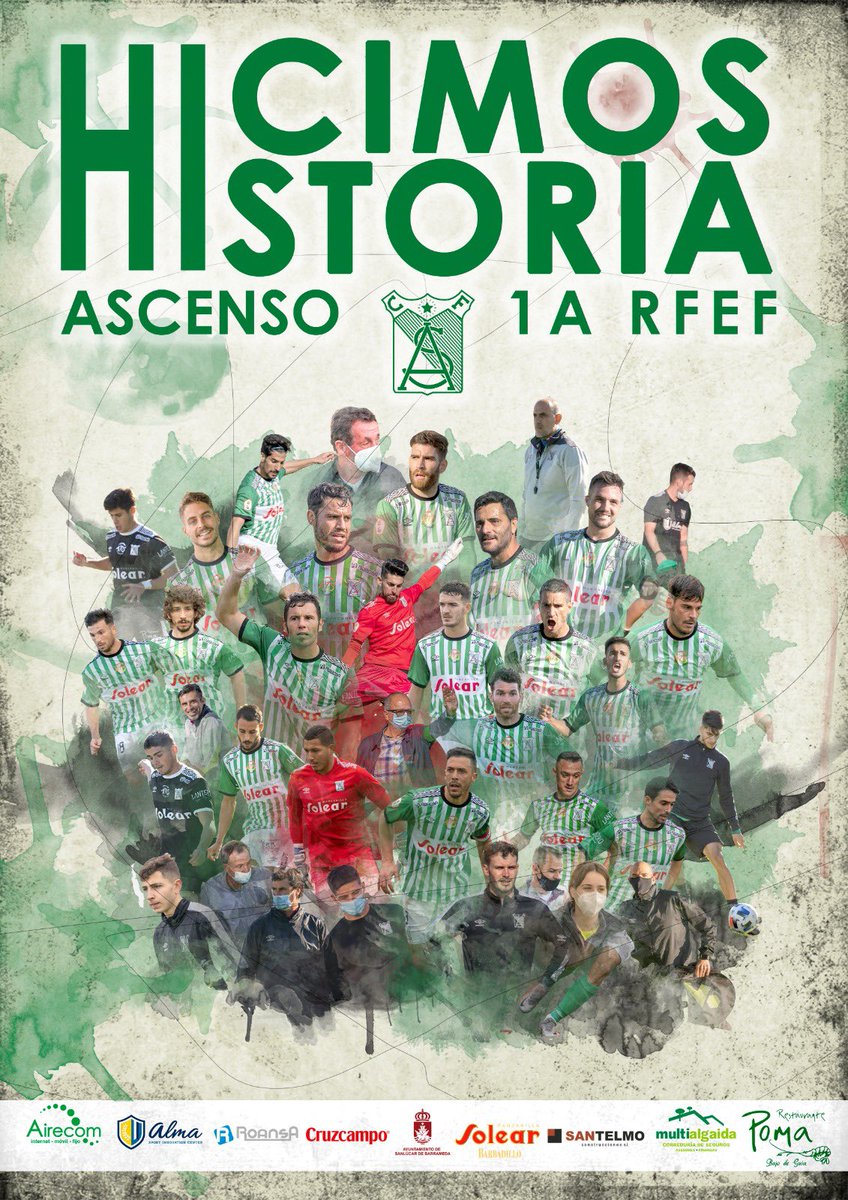 atcosanluqueno's tweet photo. Sanlúcar, ¡hemos hecho historia! 💚 

#LaIlusionEsVerde https://t.co/louLYCEyCY