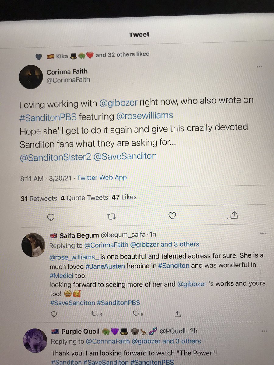 MariannS18's tweet photo. We need another positivity thread! #Sanditon #SaveSanditon #SanditonPBS  Love to all! ❤️ https://t.co/I6yJlIt2pb