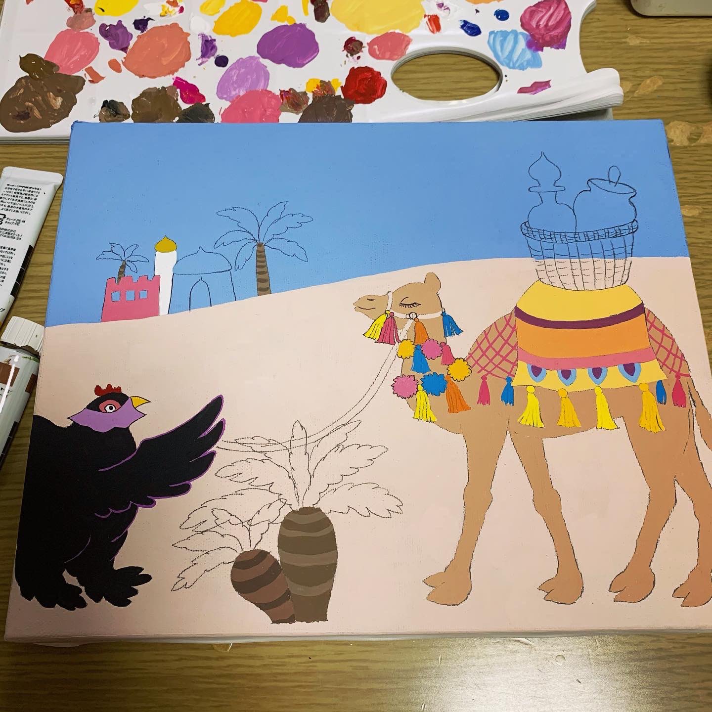 ট ইট র シャモあん いつも絵に登場する黒いチャボ 今回は アラブの商人です 今日 塗ってあげました笑 絵描きさんと繋がたい アナログ イラスト イラスト好きな人と繋がりたい イラスト T Co 5f5ttw4ree ট ইট র