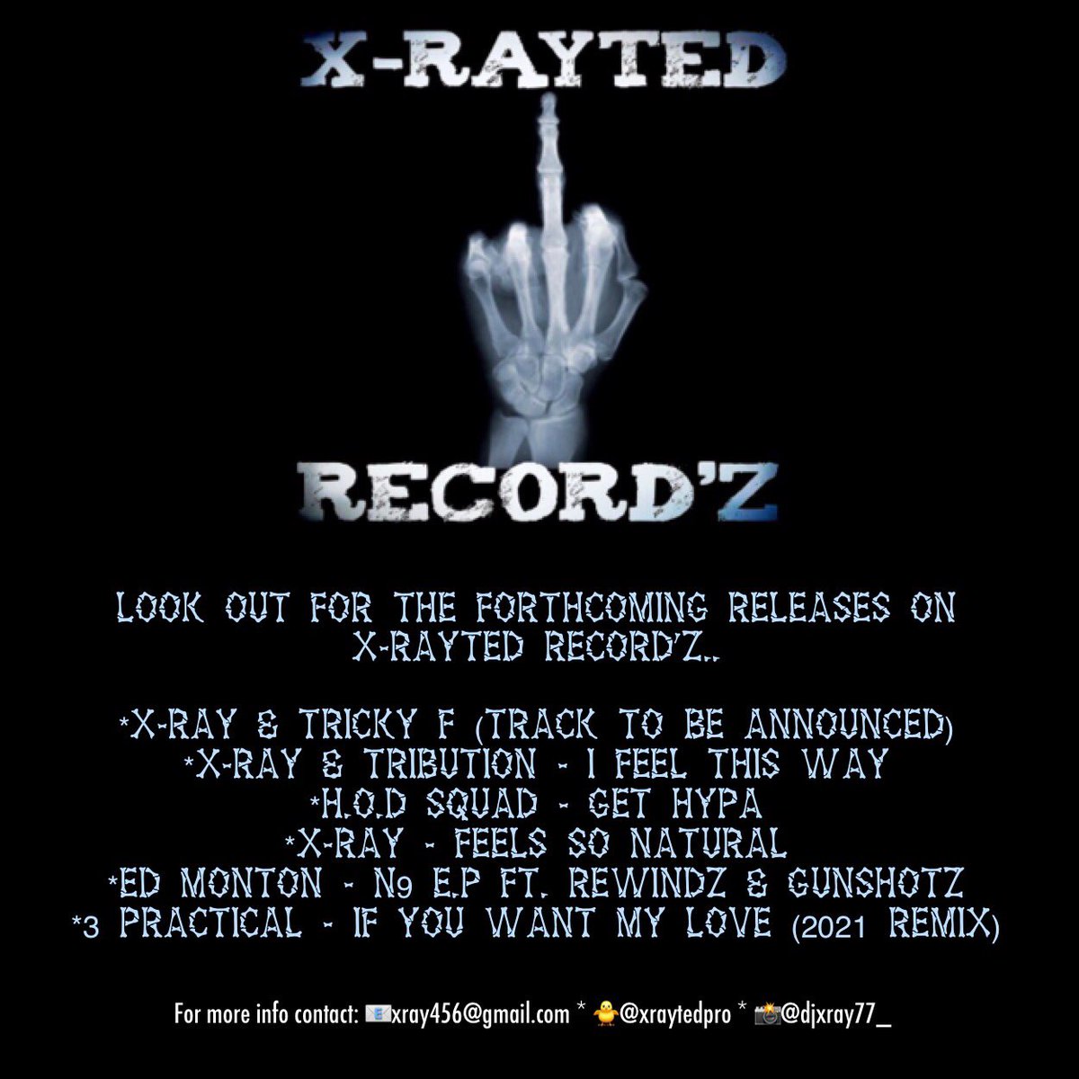 XRAYTEDPRO's tweet photo. 👀
@DJXRAY77 @dj_trickyf @DJ_Tribution @MartinSamuda
#UKGARAGE #BASS
#xraytedrecordz #xrayted #recordlabel #label #releases #tracks #trax #songs #forthcoming https://t.co/8cowNIAWk0