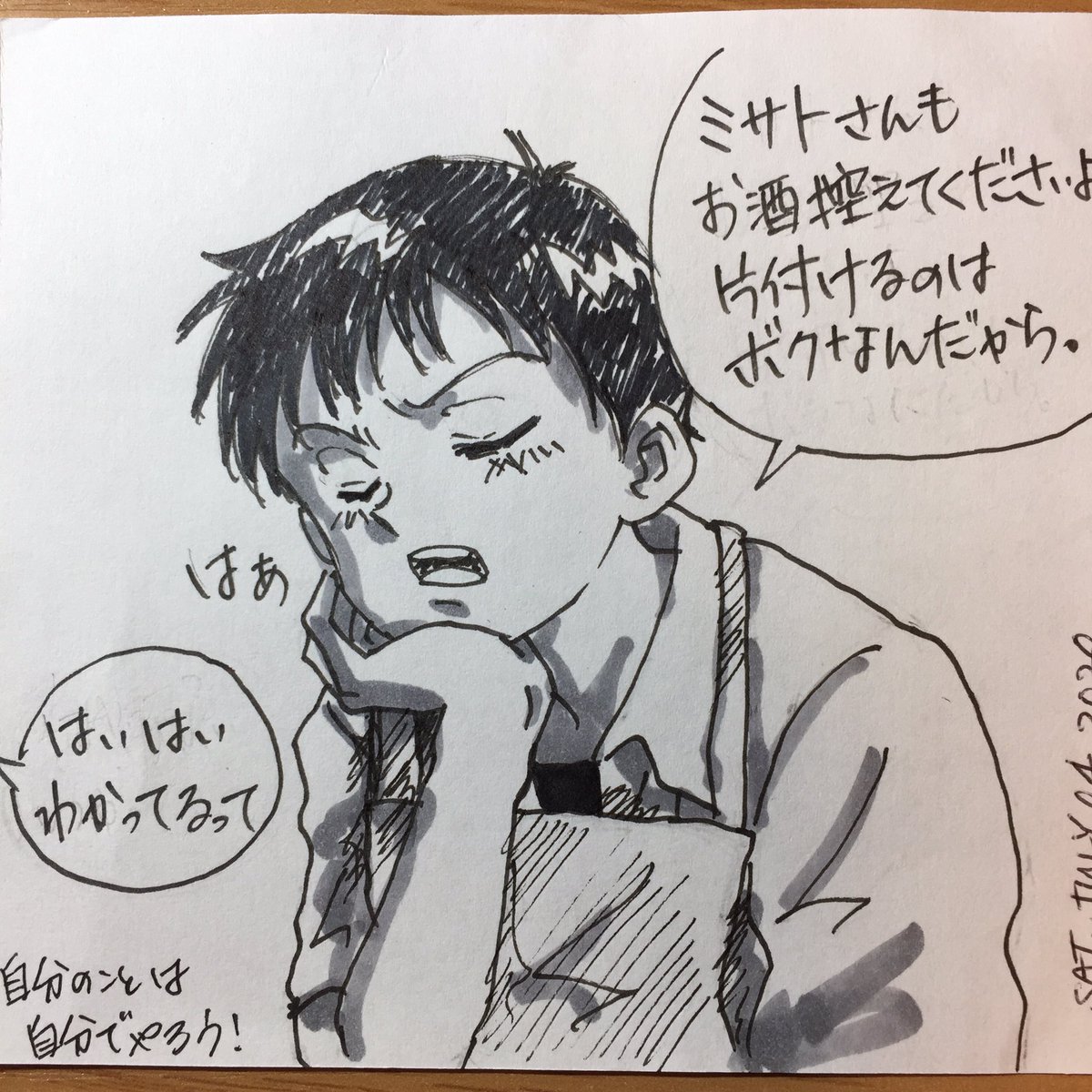 Kitt S Tweet 一日一枚イラスト振り返り おそらく初めて描いたコマ続きのストーリー 序破qを見て 私なりにキャラを理解して描いたのに 長男に ラストが意味わからない と言わしめた作品 11枚続き 注意 個人的コメント入りです まだ エヴァ知りた