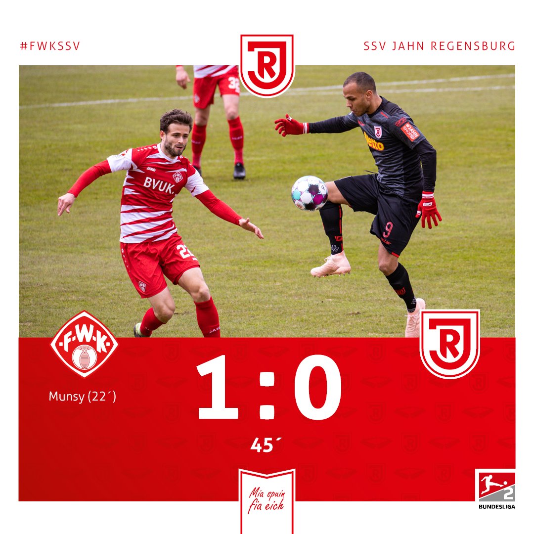 SSVJAHN's tweet photo. Halbzeit in Würzburg ⏸ Da geht noch was, Jungs ⚪️🔴 #FWKSSV
📸 Köglmeier https://t.co/v7fi6p9Sax