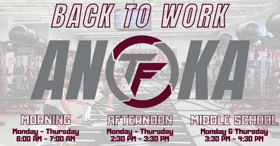 Back to Work tomorrow. All athletes welcome as we get back to work setting a new standard.