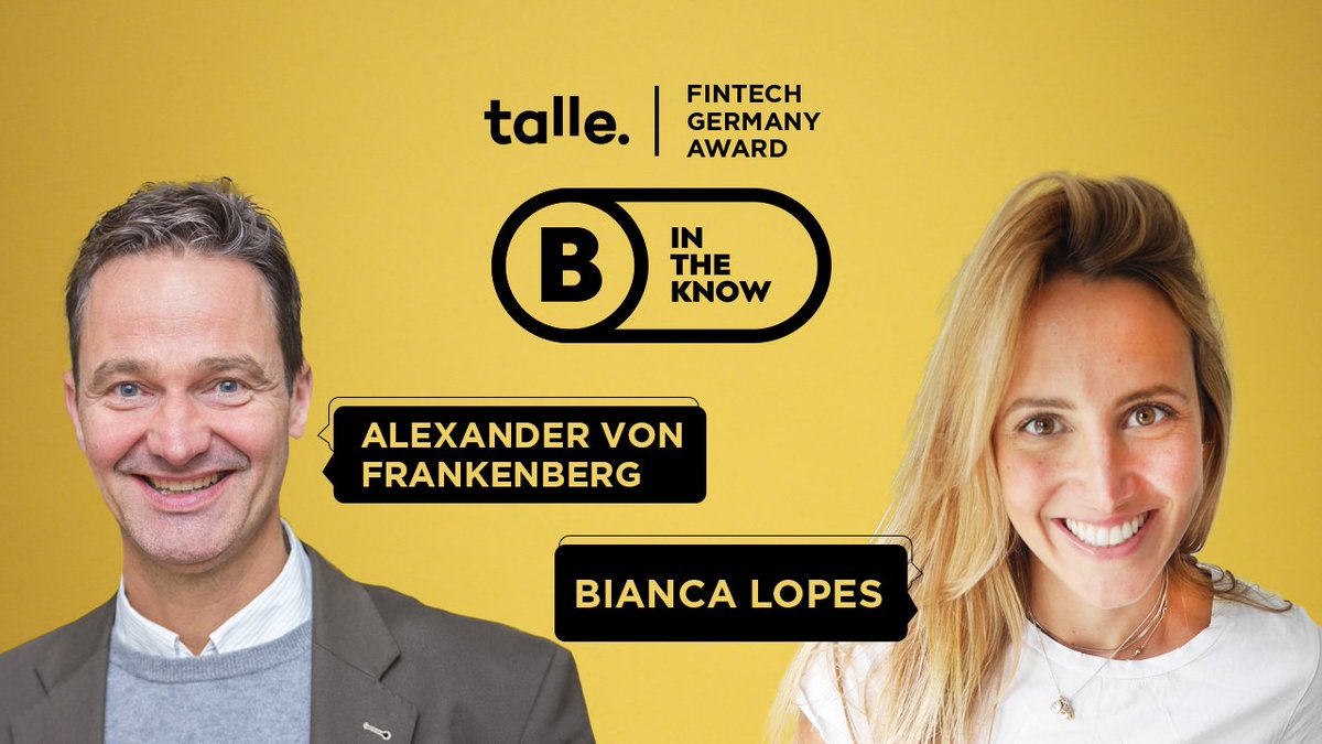FintechGermany's tweet photo. Check out the informative interview from last year’s #FTGA with @biasmlopes from #BintheKnow show + CEO of @whatsyourtalle, and @Justdoitalex, Managing Director of the @HTGF, to know more about European #startups and #fintech culture. Link: https://t.co/L1FIOvdpQm #FTGA2021 https://t.co/6wgLHJWM7o
