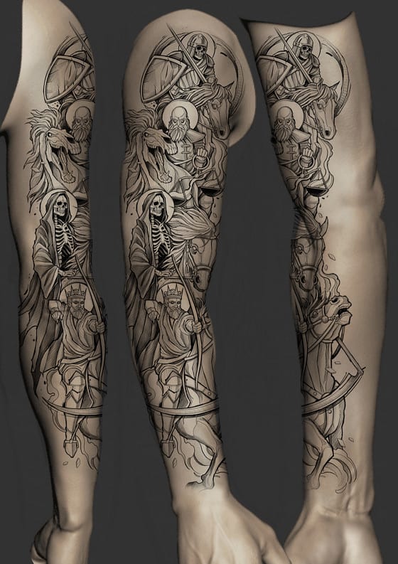 full sleeve tattoo huntingTikTok Search