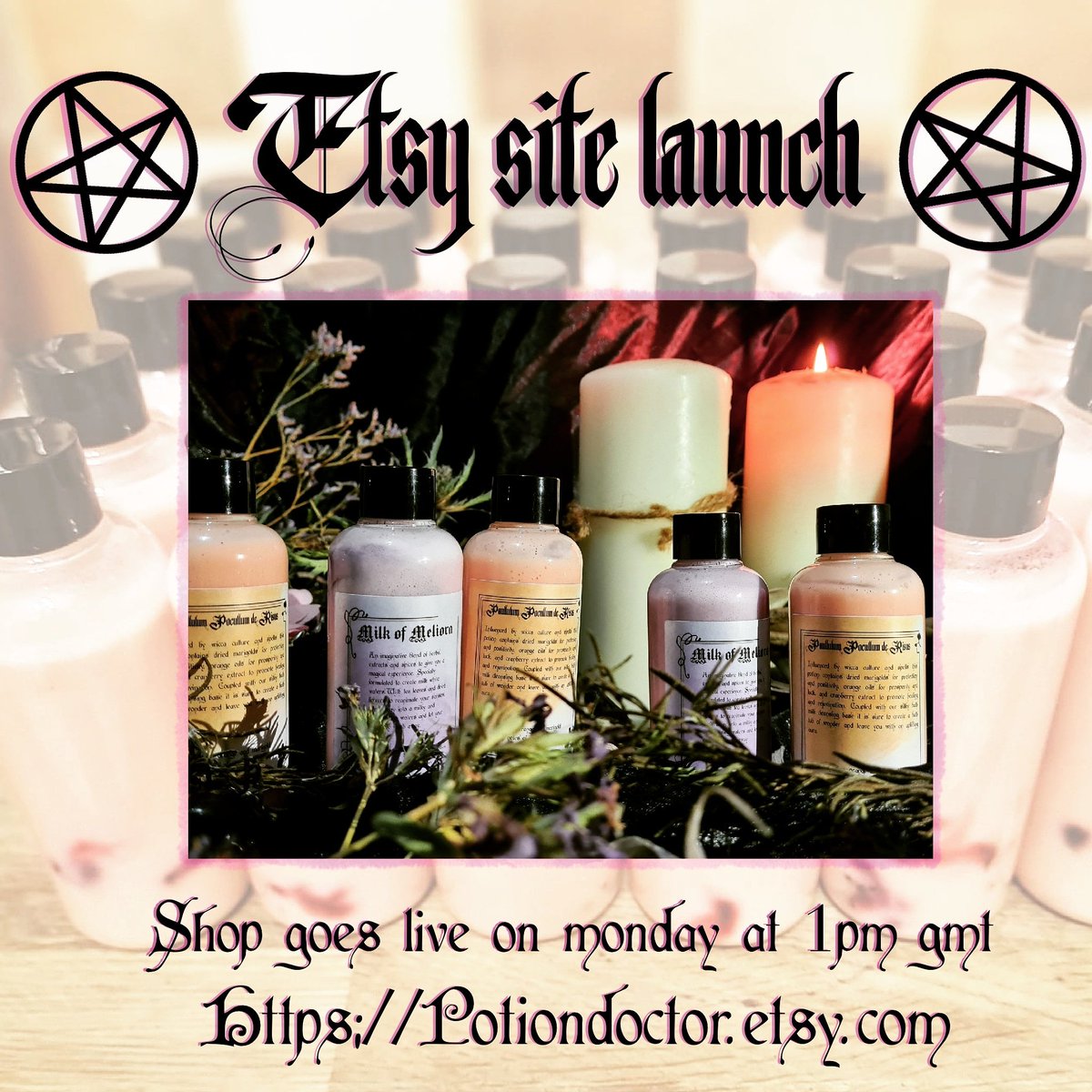 PotionDoctor's tweet photo. Etsy will be launching tomorrow at 1pm GMT we have limited stock so be early!
#smallbusinessowner #smallbusinesssupport #spells #witch #witchbath #witchythings #witchcraft #bath #bubblebath #bathcreme #milkbath #occult #potions #potionmaking #craft #etsy #etsyshop #ostara https://t.co/5Vun3s3QlR