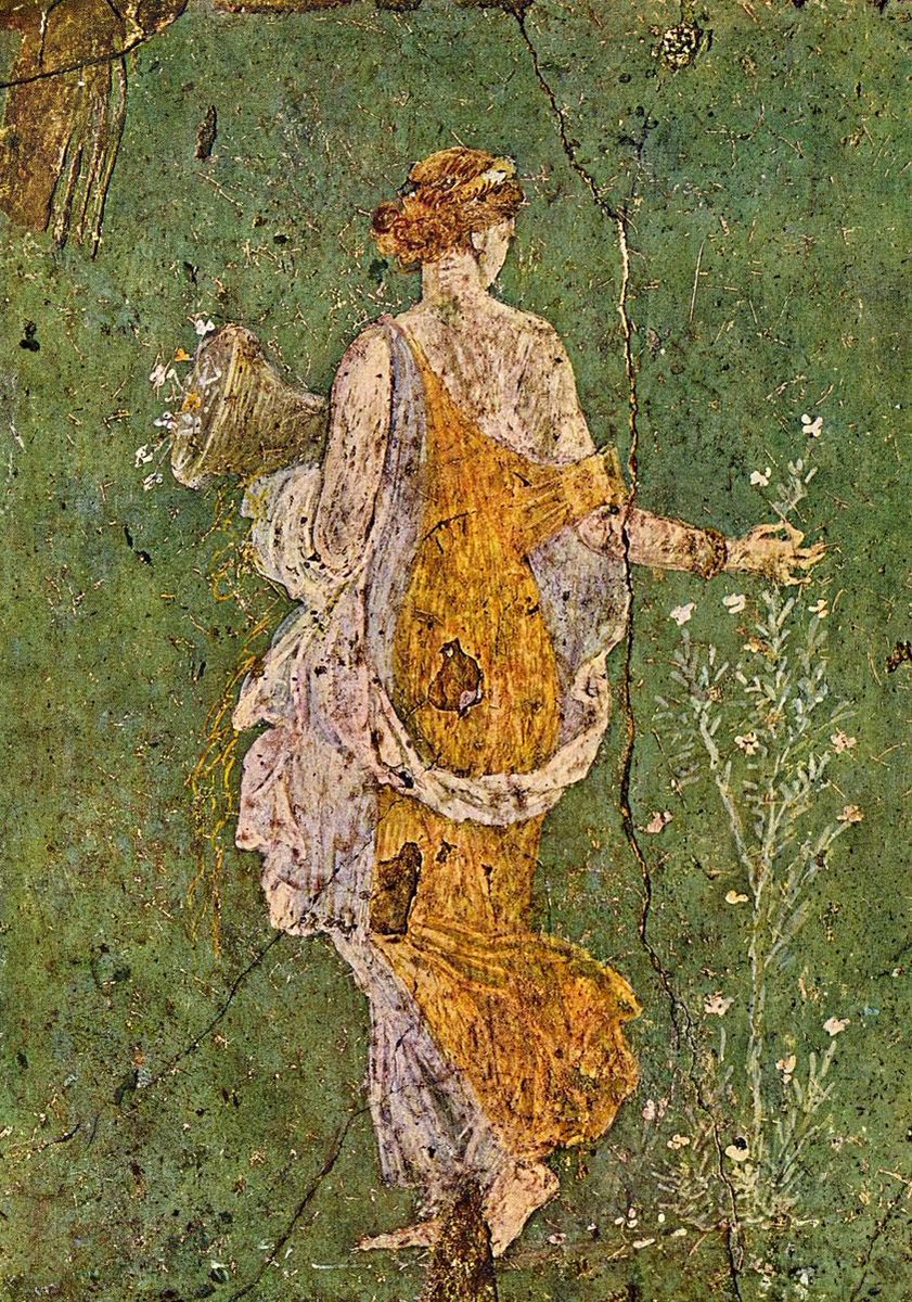 Pepa Montero on Twitter: "#cuadrodeldía Flora (o La primavera derramando flores) fresco del 35 a.C. #Pompeya #art Bienvenida, #primavera con este fresco conservado en el sitio arqueológico de Pompeya, ciudad-milagro que fue