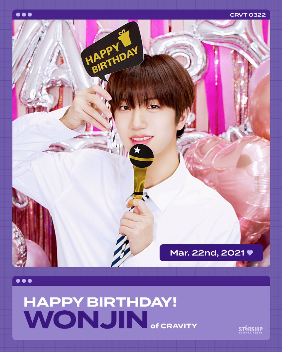 💝 HAPPY BIRTHDAY
#CRAVITY #WONJIN 💝

#크래비티 #원진 의
생일을 축하합니다🎂🎈🎊

#HAPPYWONJINDAY
#원진아_항상_너무_잘해주고_있어